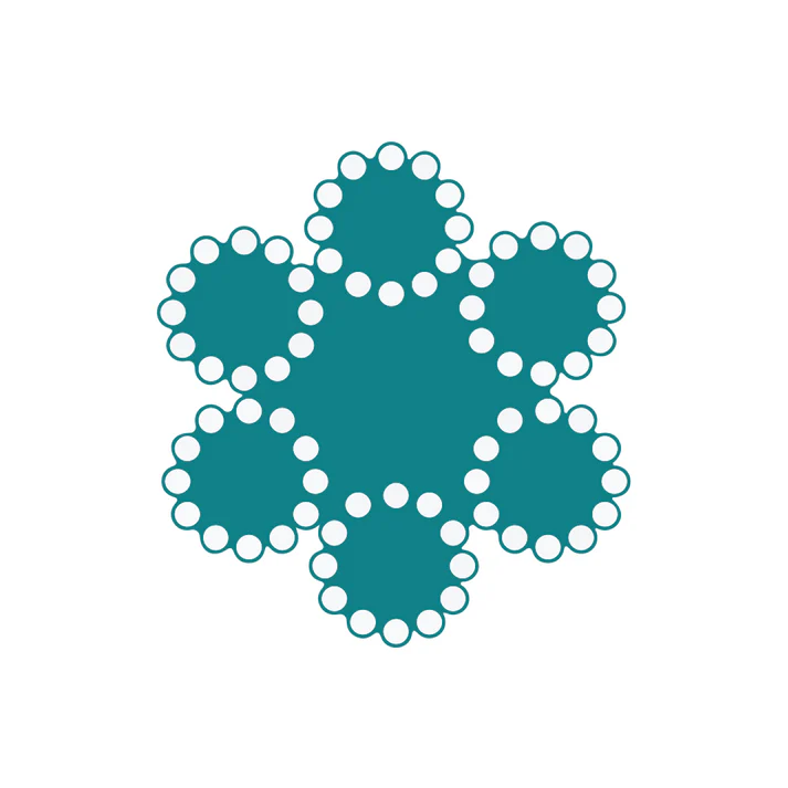 6x12FC Fiber Core Galvanized Steel Wire Rope