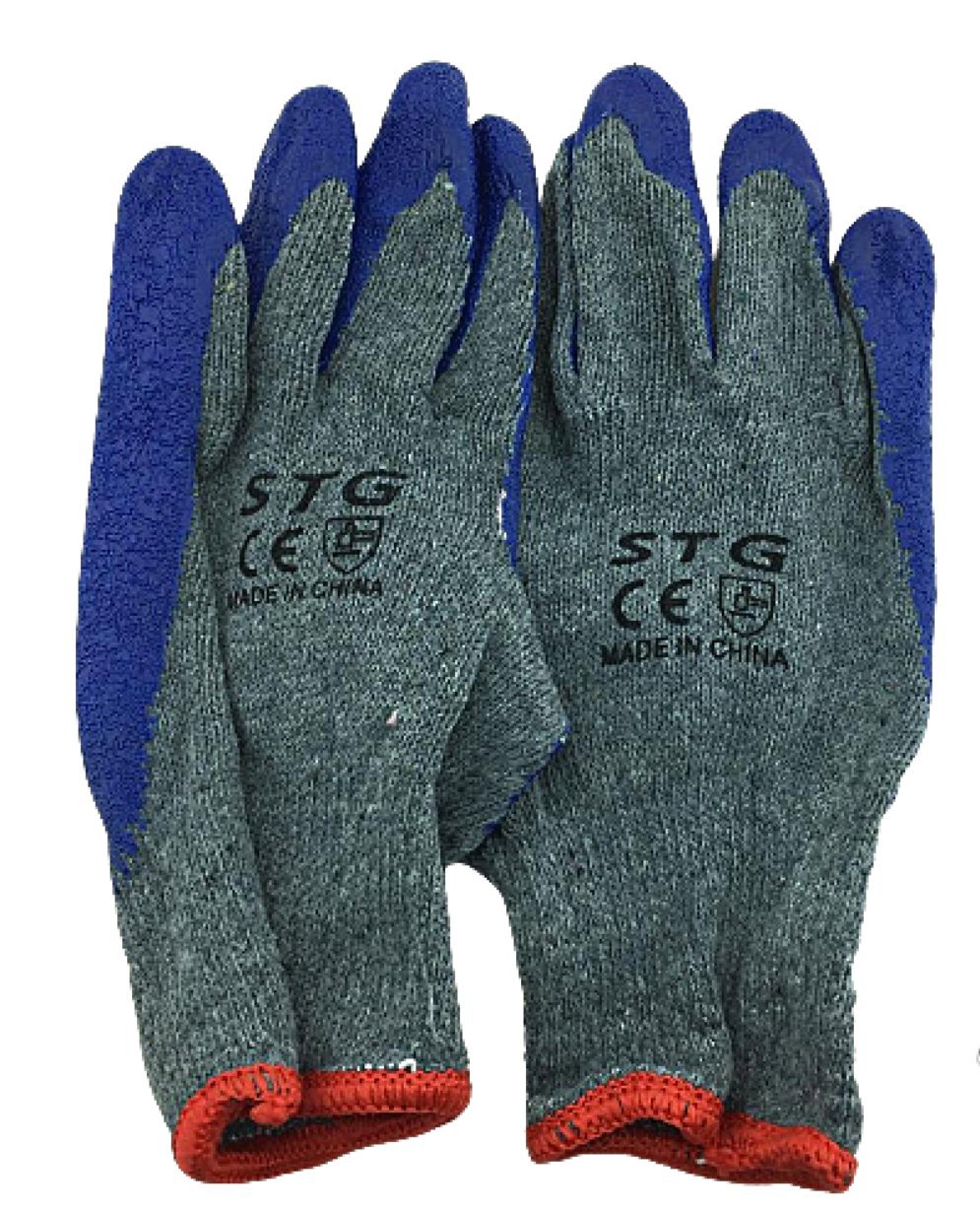 Latex Coated Safety Gloves (Blue/Grey)