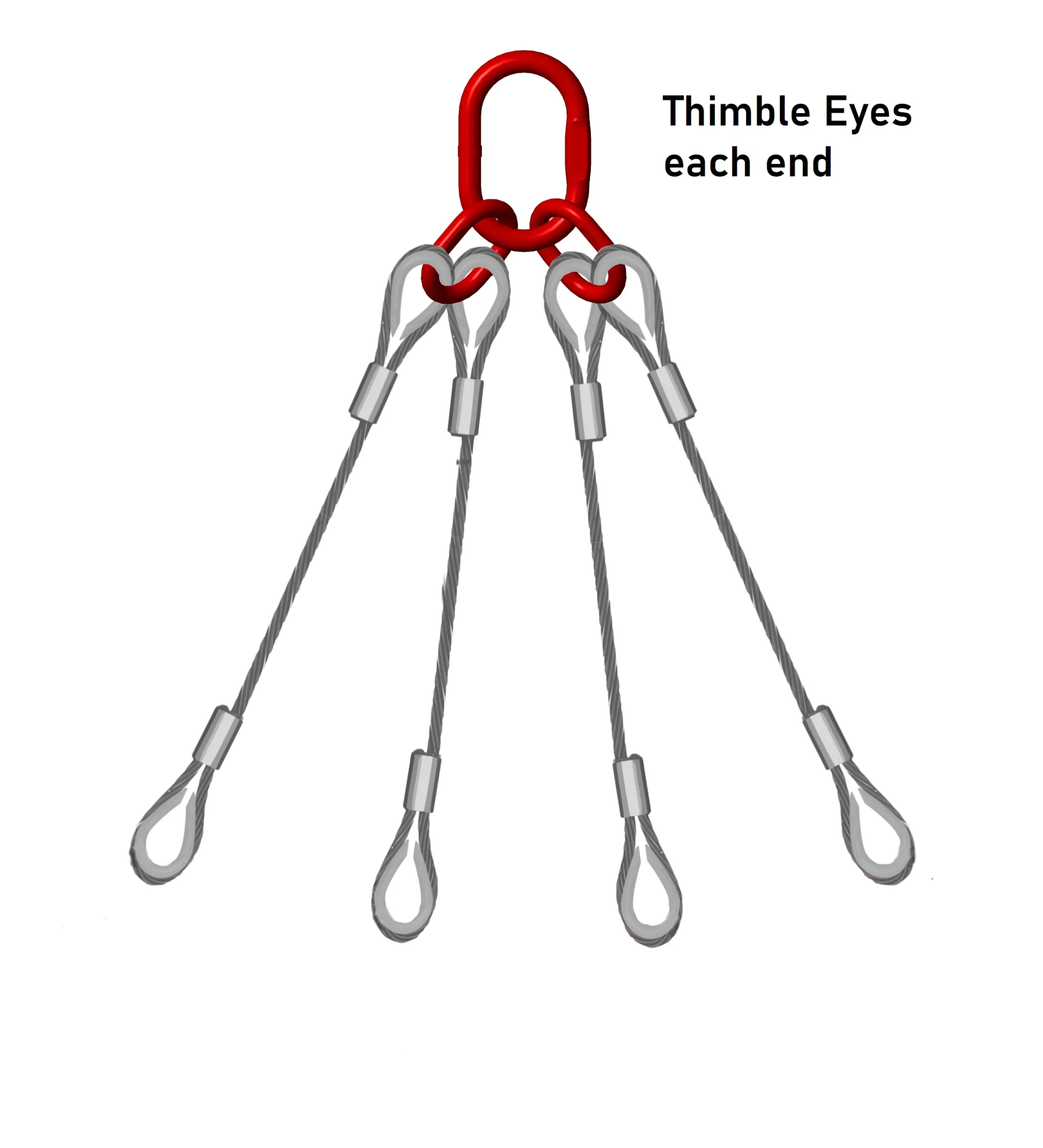 6 mm 0.9 ton four-leg wire rope - Image 3