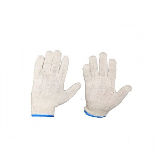 Cotton Knitted Gloves (Plain White)