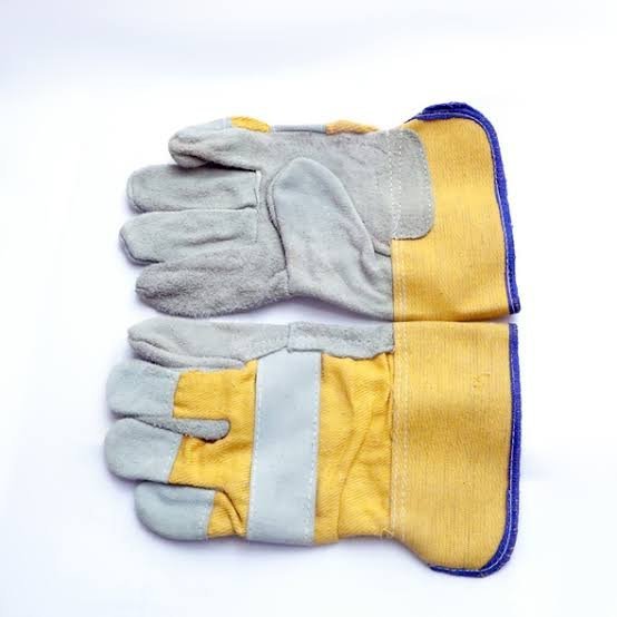 Leather Rigger Gloves (Yellow + Grey)