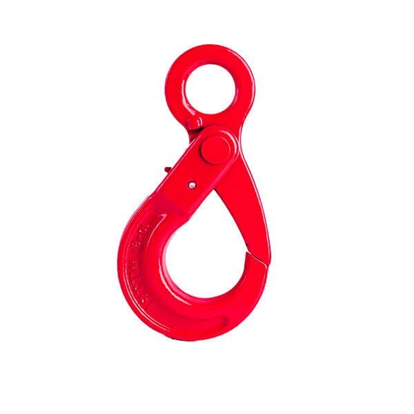 Grade 80 eye self locking safety hook forged alloy steel