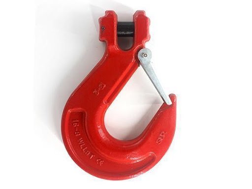 clevis sling hook with latch forged alloy steel painted red