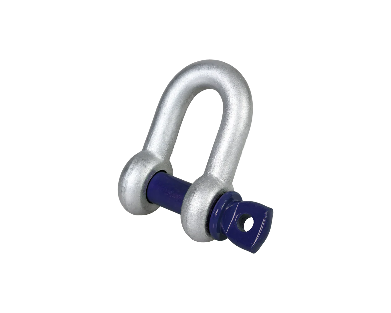Standard shackles with blue pin and screw pin