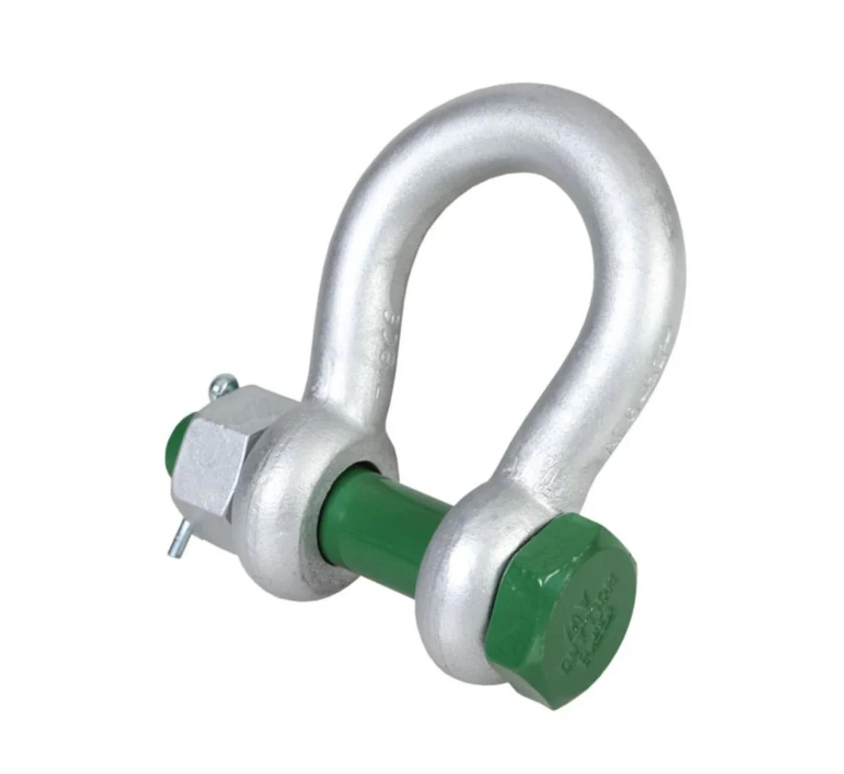 Green pin-shaped locks with safety pins