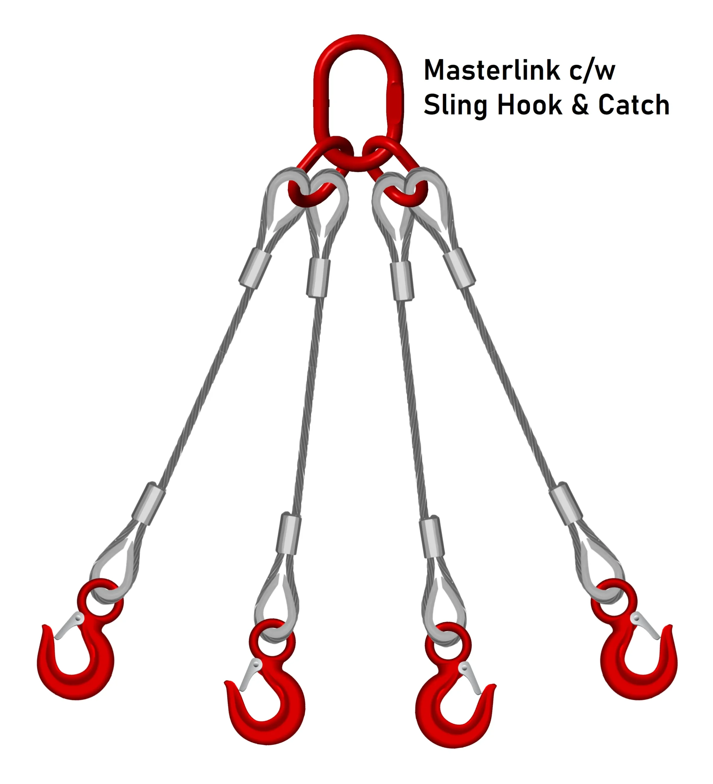6 mm 0.9 ton four-leg wire rope - Image 2