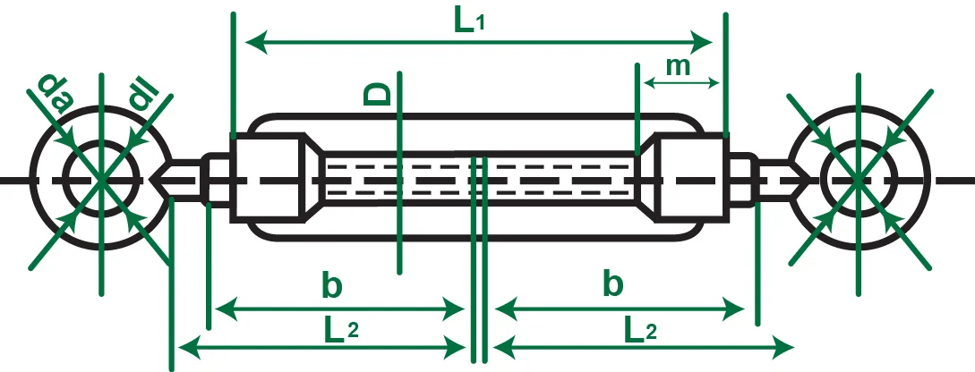 Galvanized eye bolt with eye - Image 2