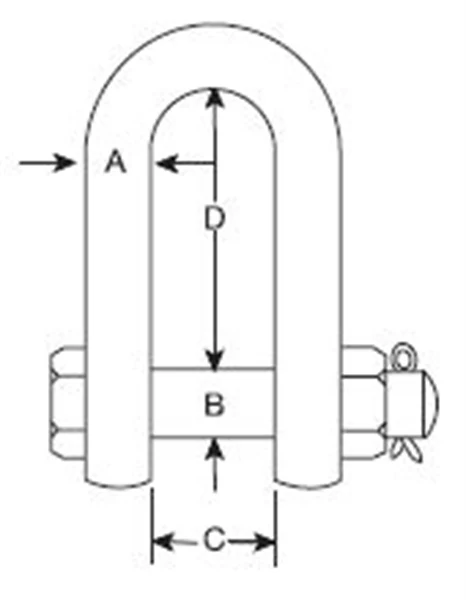 De Shackles with Standard Blue Safety Pin - Image 2