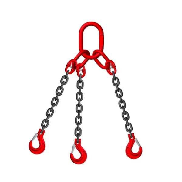 Grade 80 lifting chain, 7 mm, 3 legs, 3.15 tons