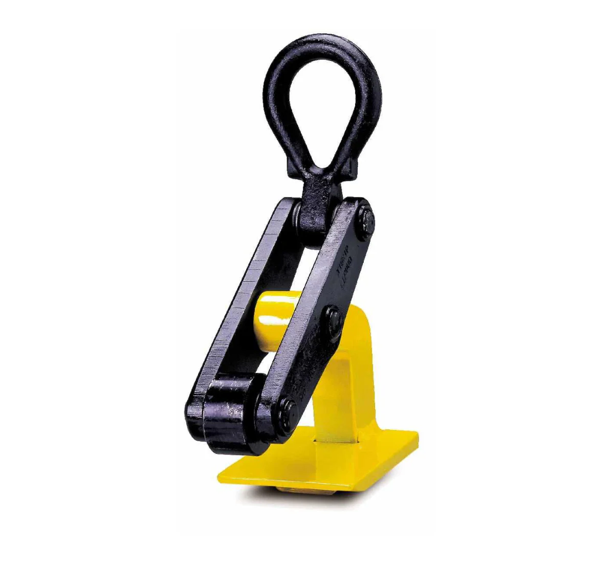 Horizontal lifting clamp with pulley