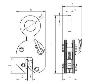 Vertical panel lifting clamp - Image 3