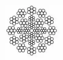 24Wx7 wire ropes corss section