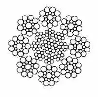 8x19S wire rope cross section