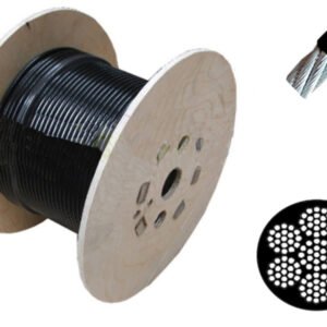 7×19 black nylon-coated galvanized wire rope for commercial fitness equipment by Heavy Tools Saudi Arabia