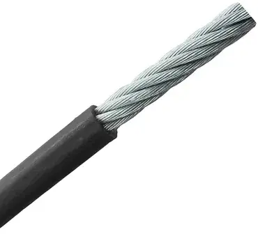 7×19 black nylon-coated galvanized wire rope for commercial fitness equipment by Heavy Tools Saudi Arabia