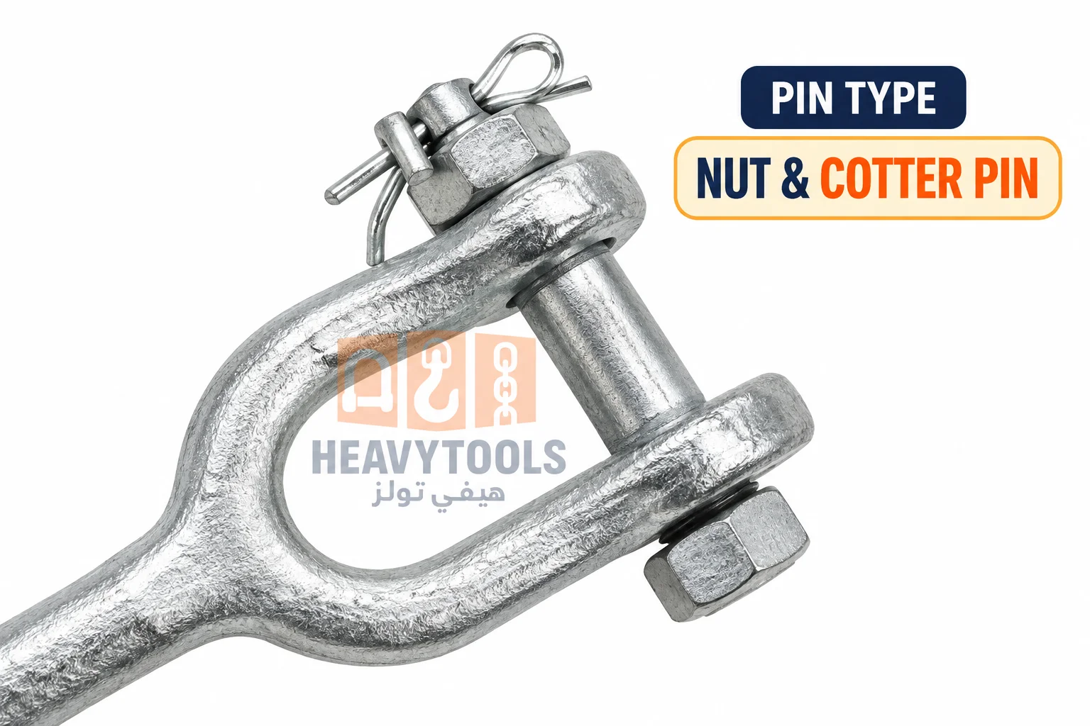 US Type Galvanized Jaw & Jaw Turnbuckle with Cotter Pins